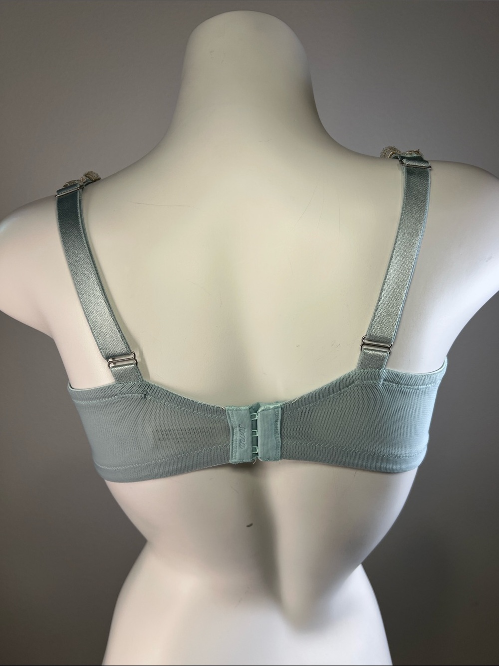 Soma Aqua and Gold Embroidered Sheer Underwire Bra 38D - Picture 4 of 13